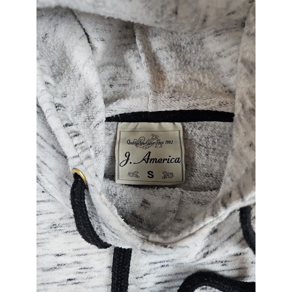 J. America Women's Size Small Pullover Hoodie White & Black Vintage Y2K - Picture 2 of 12